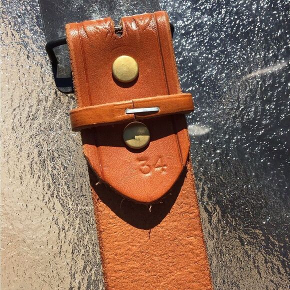 Philmont Cimarron N. M. Tooled Western Style Belt Brass Belt Buckle Size 34 - Picture 7 of 10